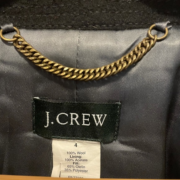 J. Crew Black Pea Coat - Picture 3 of 8